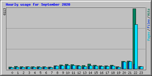Hourly usage for September 2020