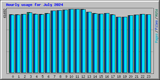 Hourly usage for July 2024
