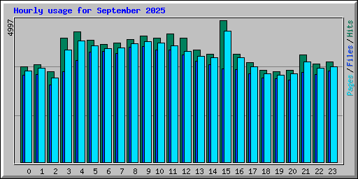 Hourly usage for September 2025