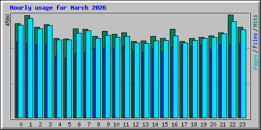 Hourly usage for March 2026