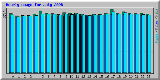 Hourly usage for July 2026